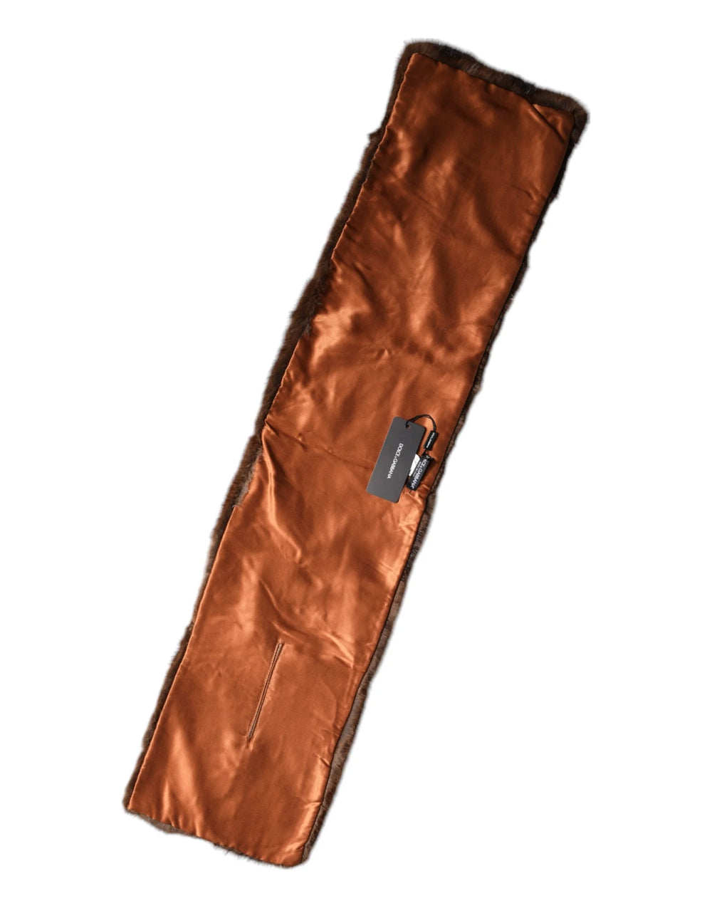 Dolce & Gabbana Black Brown Stripe Fur Shawl Wrap Scarf - Scarves & Shawls