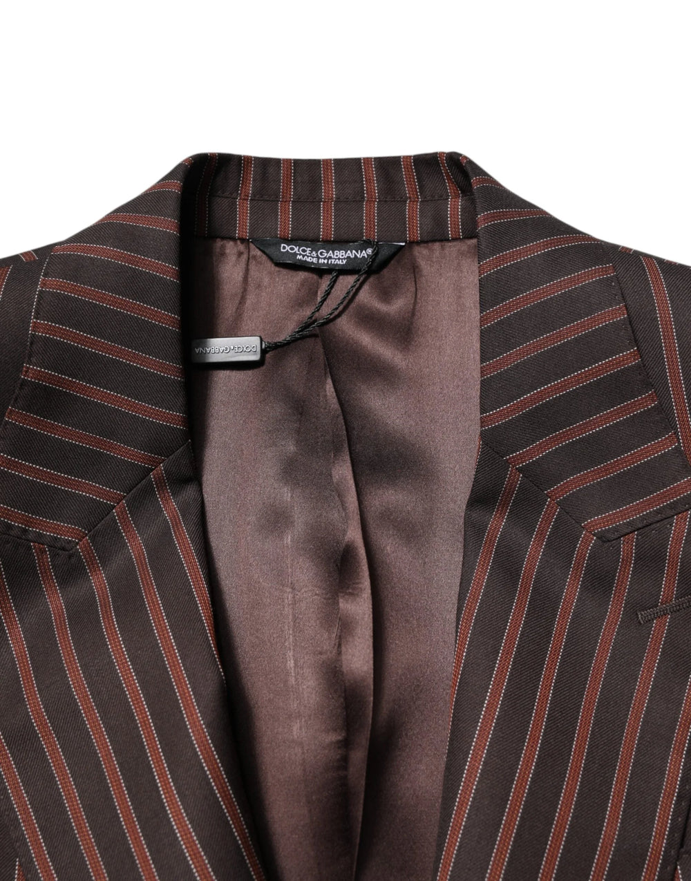 Dolce & Gabbana Black Brown Stripe Single Breasted Blazer - IT50 | L