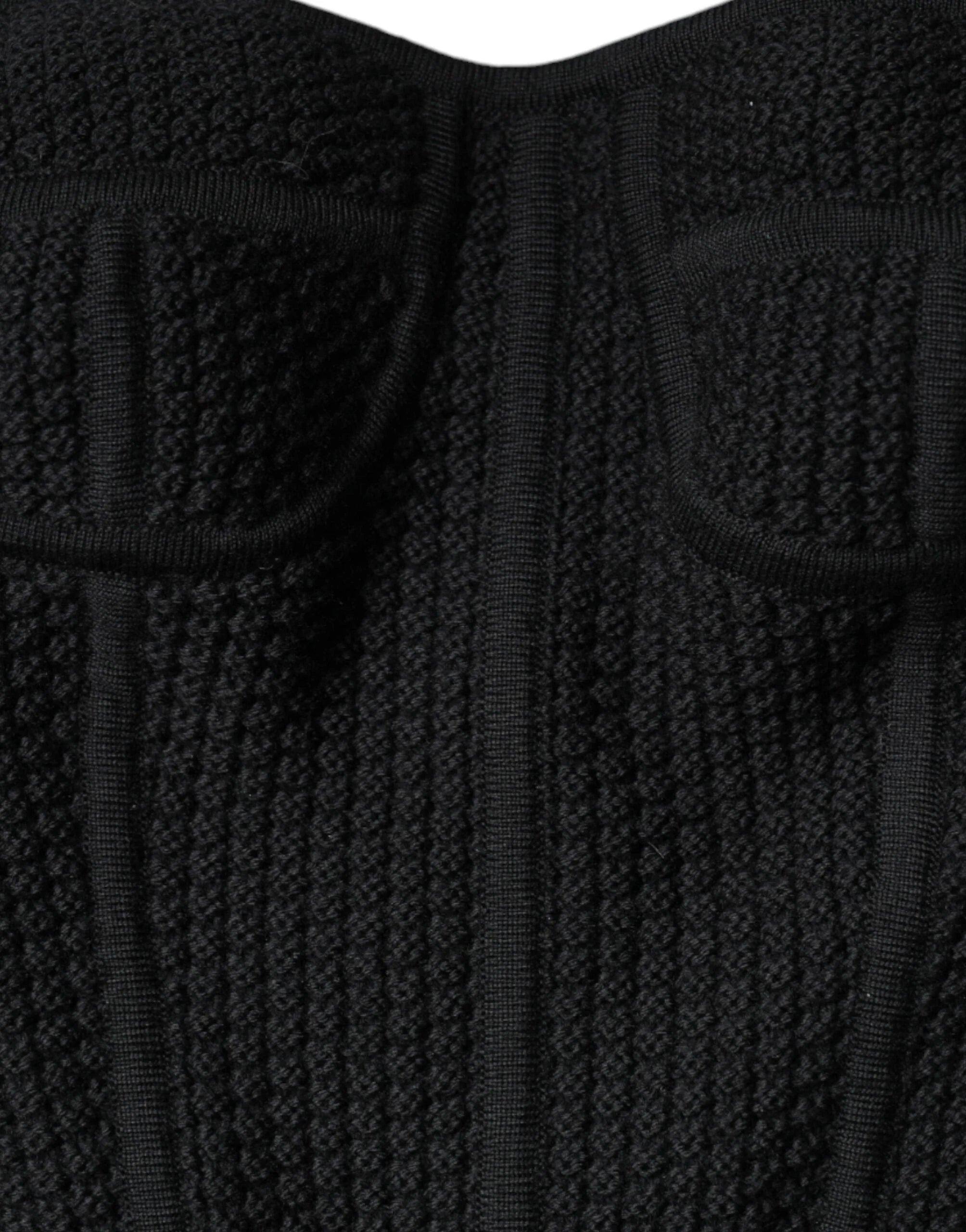 Dolce & Gabbana Black Bustier Sleeveless Corset Blouse Top - IT40|S - Tank Tops