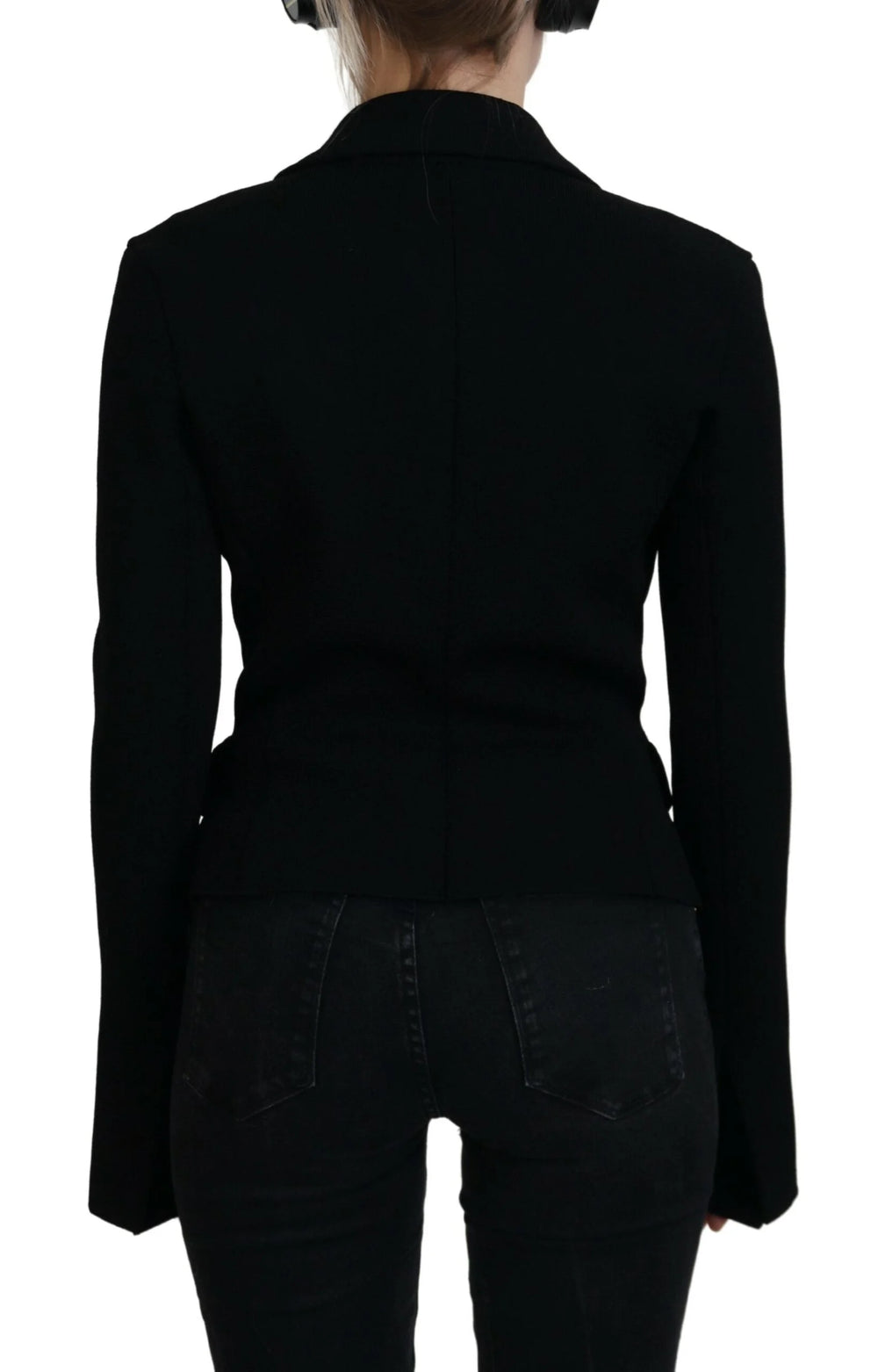 Dolce & Gabbana Black Button Cardigan Blazer Viscose Jacket - IT38 | XS - Coats & Jackets