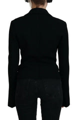 Dolce & Gabbana Black Button Cardigan Blazer Viscose Jacket - IT38 | XS - Coats & Jackets