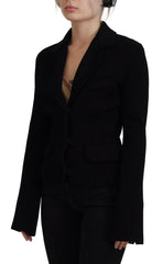 Dolce & Gabbana Black Button Cardigan Blazer Viscose Jacket - IT38 | XS - Coats & Jackets