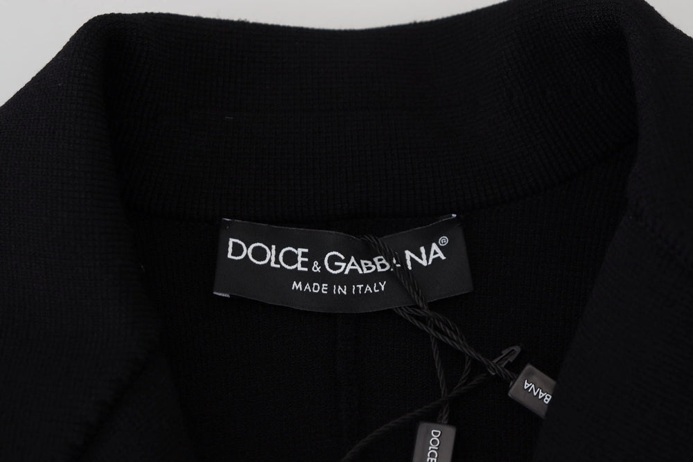 Dolce & Gabbana Black Button Cardigan Blazer Viscose Jacket - IT38 | XS - Coats & Jackets