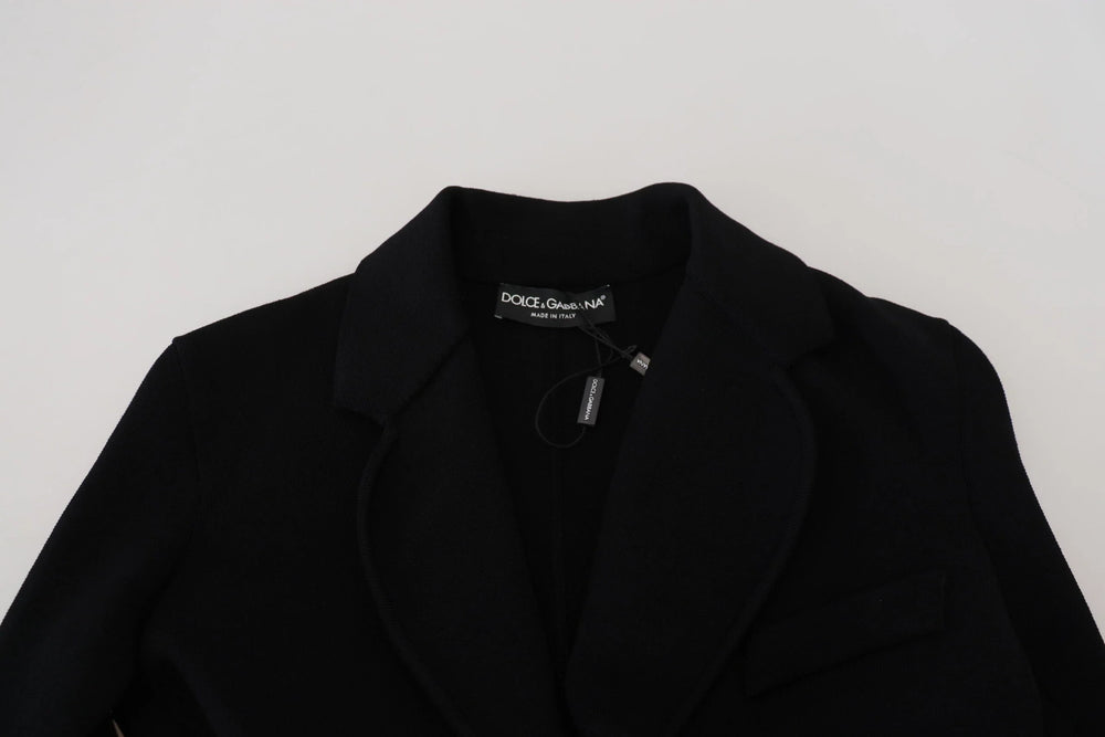 Dolce & Gabbana Black Button Cardigan Blazer Viscose Jacket - IT38 | XS - Coats & Jackets