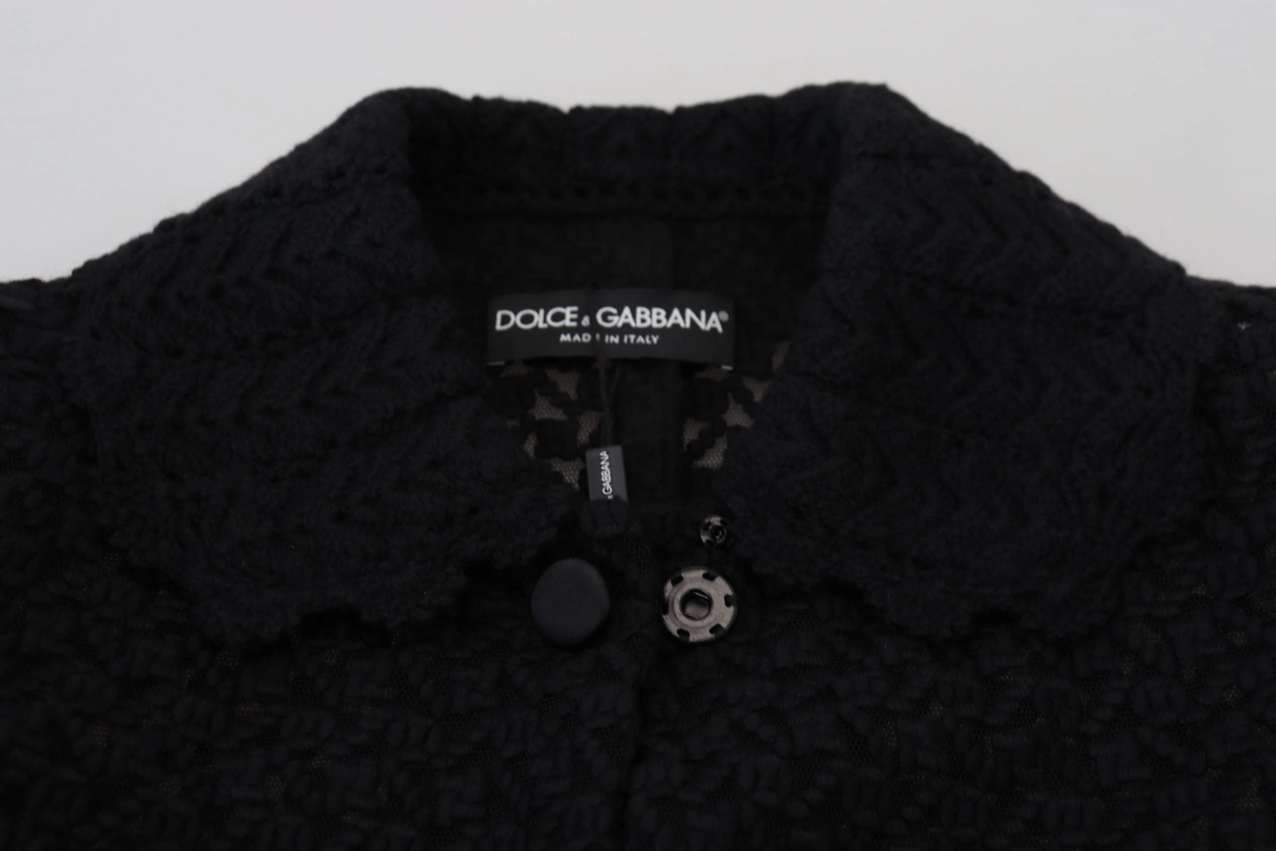 Dolce & Gabbana Black Button Down Long Blazer Cotton Jacket - IT40|S - Overcoats