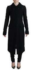 Dolce & Gabbana Black Button Down Long Blazer Cotton Jacket - IT40|S - Overcoats