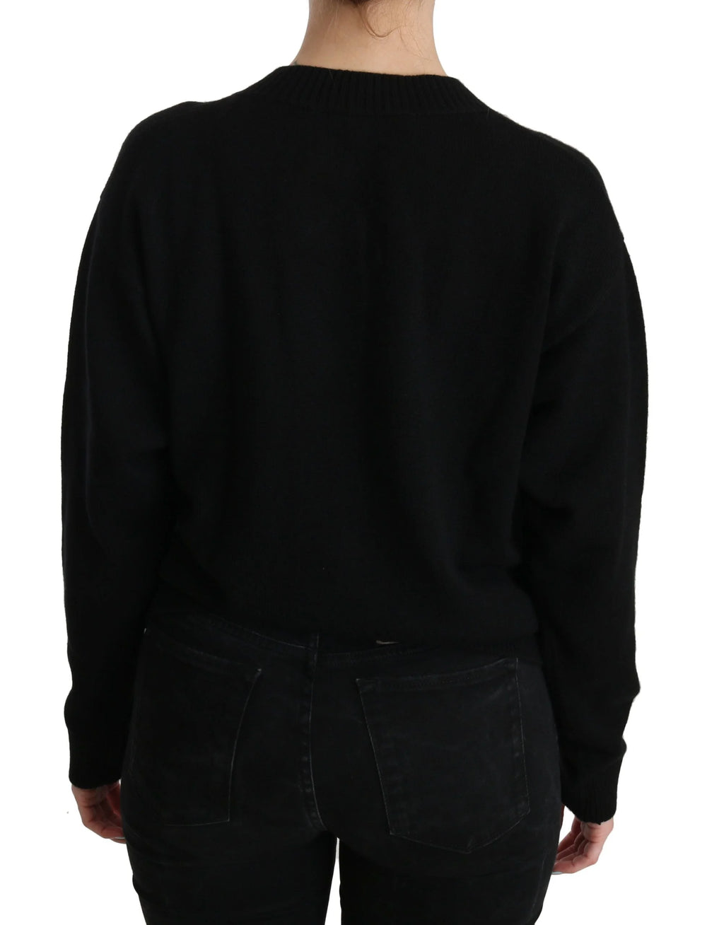 Dolce & Gabbana Black Button Embellished Cardigan Sweater - IT40|S - Cardigans