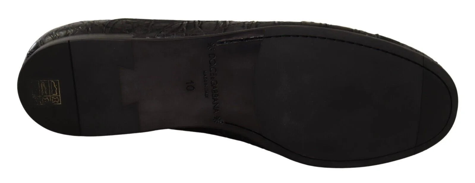 Dolce & Gabbana Black Caiman Leather Mens Oxford Shoes - EU44/US11