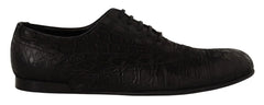 Dolce & Gabbana Black Caiman Leather Mens Oxford Shoes - EU44/US11