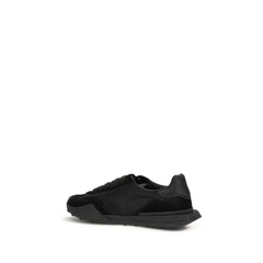 Dolce & Gabbana Black Calf Leather Bos Taurus Athletic Sneakers