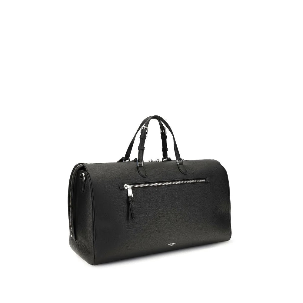 Dolce & Gabbana Black Calf Leather Bos Taurus Briefcase