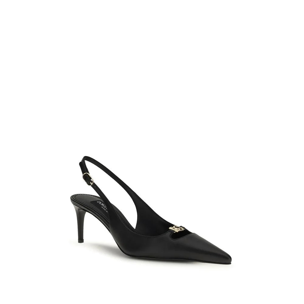 Escarpins à talons hauts en cuir de veau noir Bos Taurus Dolce & Gabbana - EU36.5/US6.5