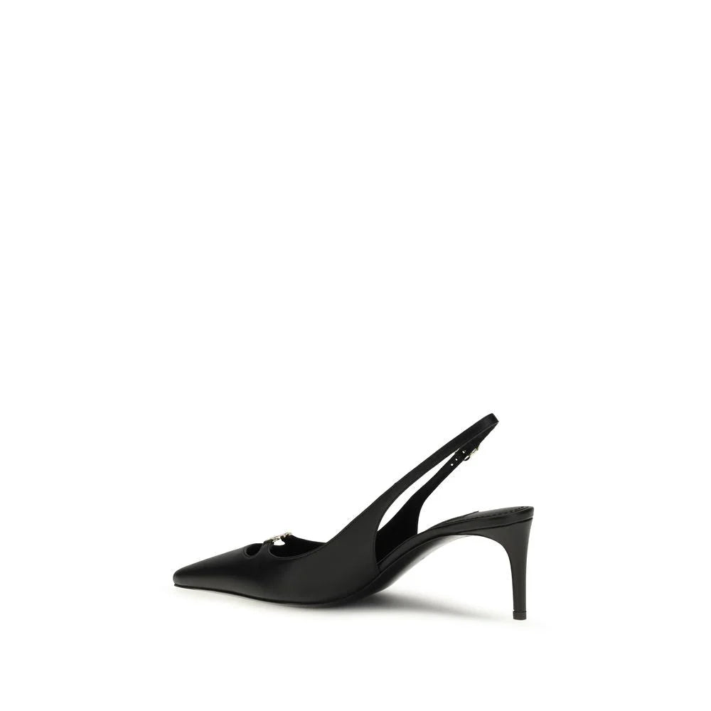 Dolce & Gabbana Black Calf Leather Bos Taurus High Heel Pumps