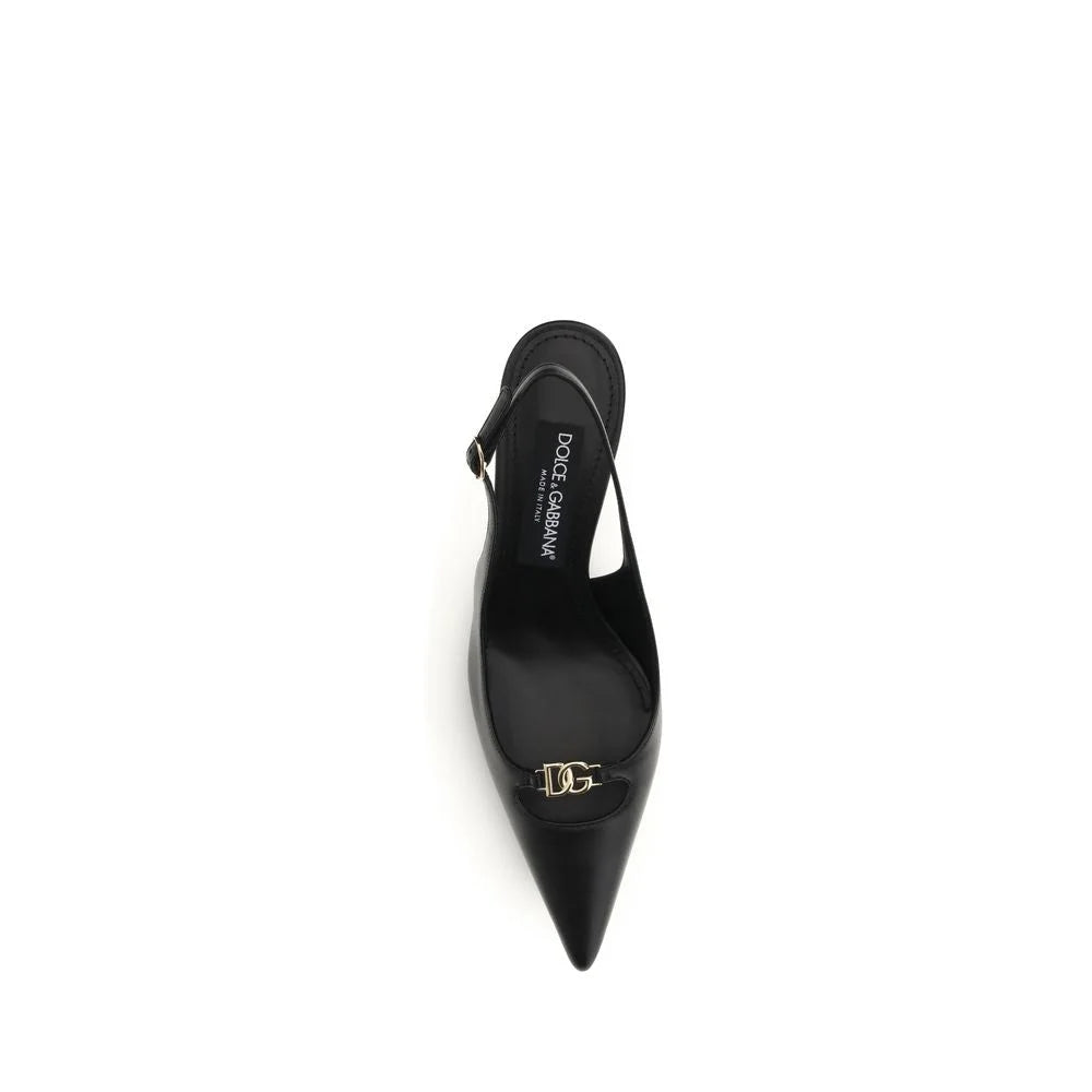 Escarpins à talons hauts en cuir de veau noir Bos Taurus Dolce & Gabbana - EU36.5/US6.5