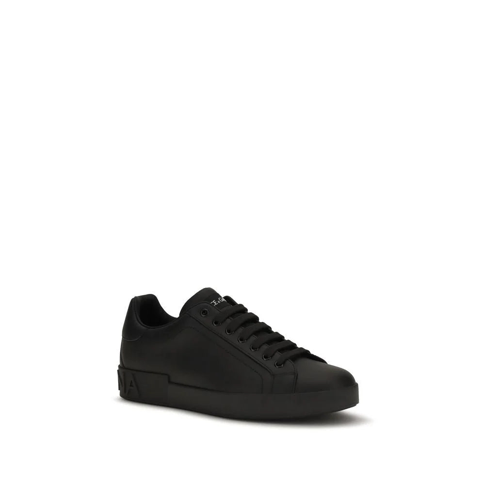Baskets basses Bos Taurus en veau noir Dolce & Gabbana
