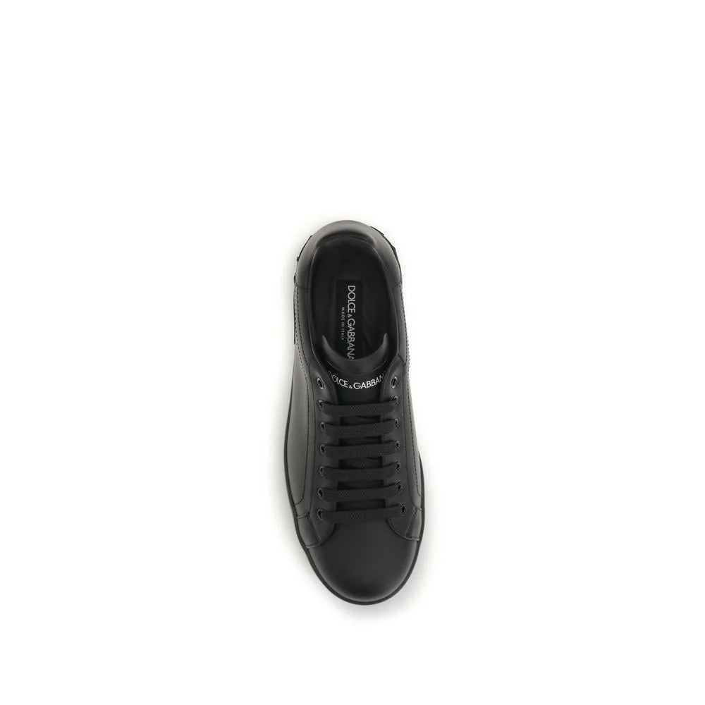 Baskets basses Bos Taurus en veau noir Dolce & Gabbana