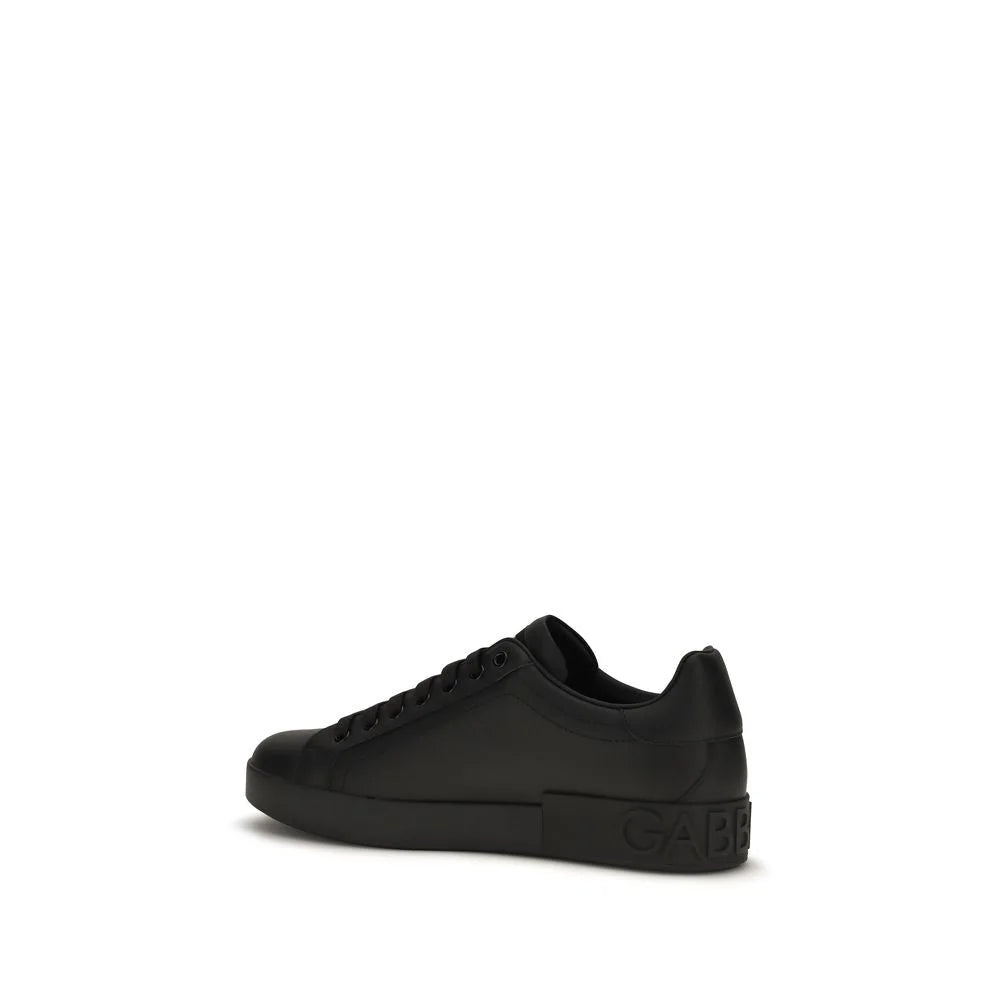 Baskets basses Bos Taurus en veau noir Dolce & Gabbana