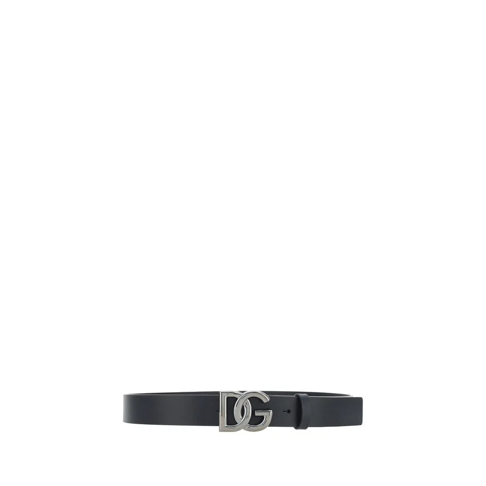 Dolce & Gabbana Black Calf Leather Bos Taurus Regular Belt