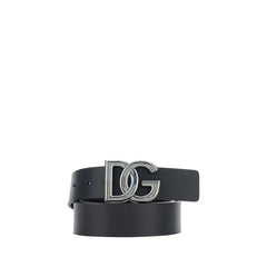 Dolce & Gabbana Black Calf Leather Bos Taurus Regular Belt