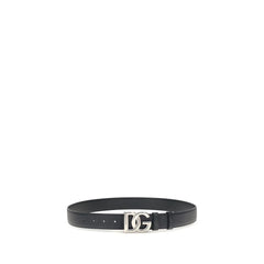 Dolce & Gabbana Black Calf Leather Bos Taurus Regular Belt