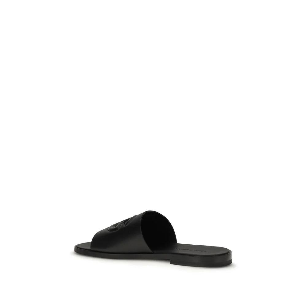 Sandales Dolce & Gabbana en cuir de veau noir Bos Taurus - Sandals