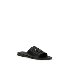 Sandales Dolce & Gabbana en cuir de veau noir Bos Taurus - Sandals