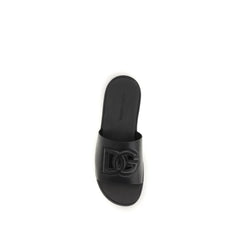 Sandales Dolce & Gabbana en cuir de veau noir Bos Taurus - Sandals