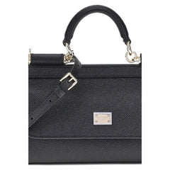 Dolce & Gabbana Black Calf Leather Bos Taurus Shoulder Bag