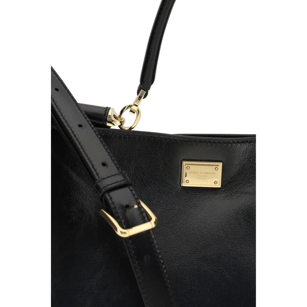 Sac bandoulière en veau marron Bos Taurus Dolce & Gabbana