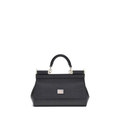 Dolce & Gabbana Black Calf Leather Bos Taurus Shoulder Bag