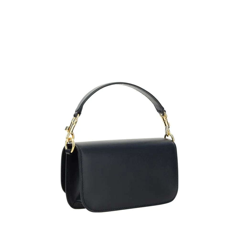 Dolce & Gabbana Black Calf Leather Bos Taurus Shoulder Bag