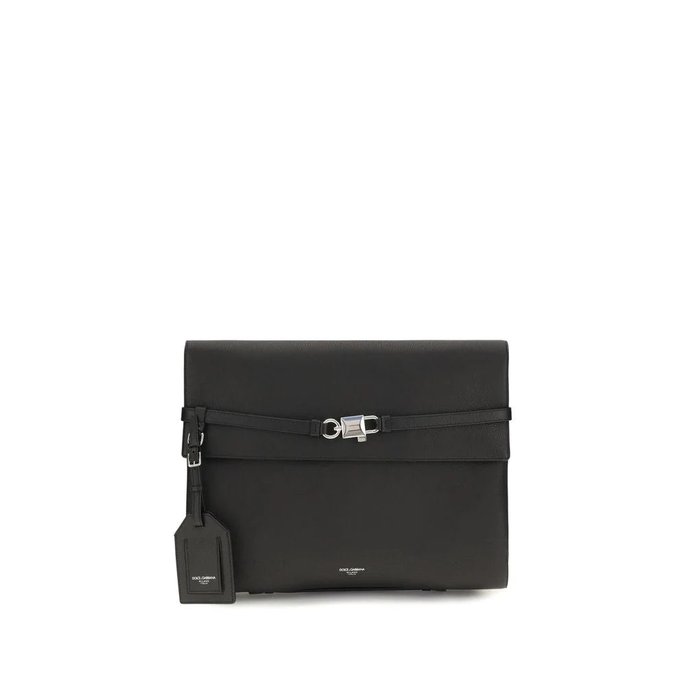 Dolce & Gabbana Schwarze Kalbsleder-Umhängetasche