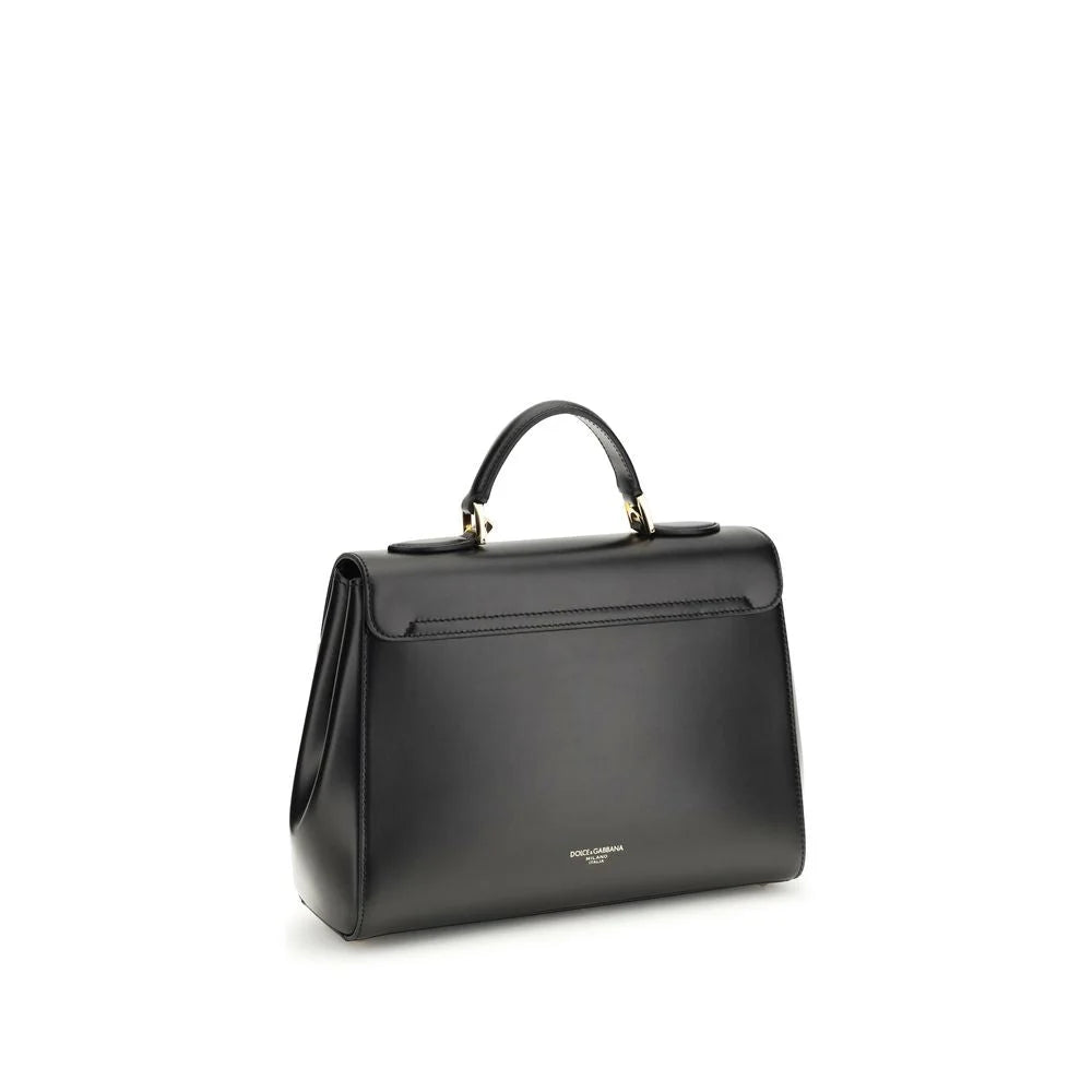 Sac bandoulière en veau noir Bos Taurus Dolce & Gabbana