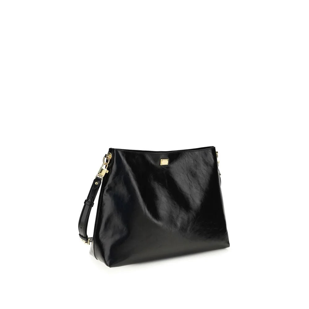 Sac bandoulière en veau noir Bos Taurus Dolce & Gabbana
