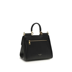 Dolce & Gabbana Black Calf Leather Bos Taurus SkulderTaske - SkulderTasker