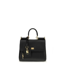 Dolce & Gabbana Black Calf Leather Bos Taurus SkulderTaske - SkulderTasker
