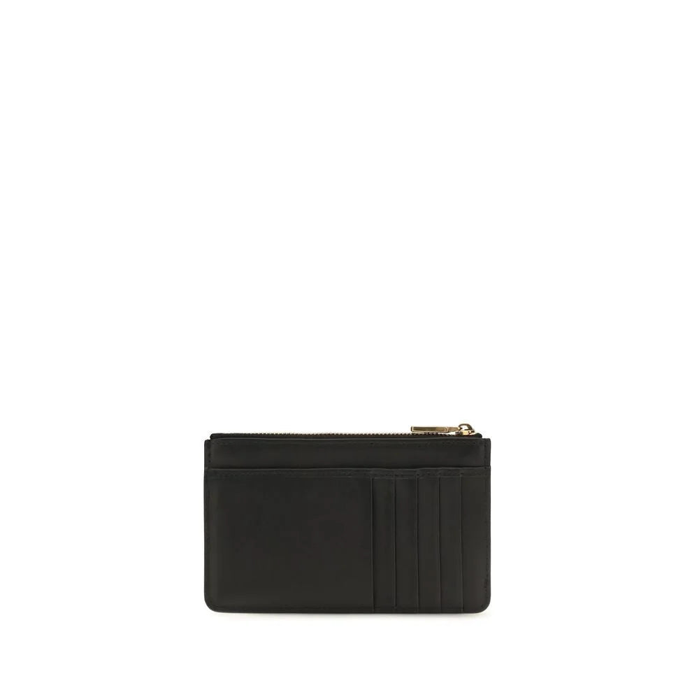 Vue intérieure du portefeuille en cuir Dolce & Gabbana montrant des emplacements pour cartes organisés et un savoir-faire italien premium.