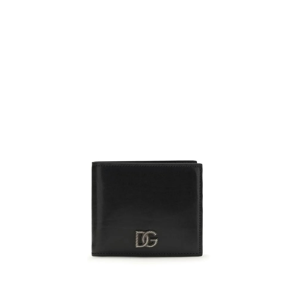Dolce & Gabbana Černá peněženka z telecí kůže Bos Taurus