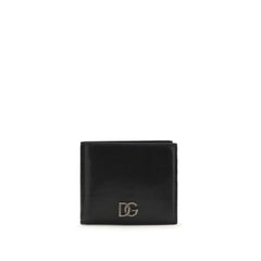 Dolce & Gabbana Černá peněženka z telecí kůže Bos Taurus