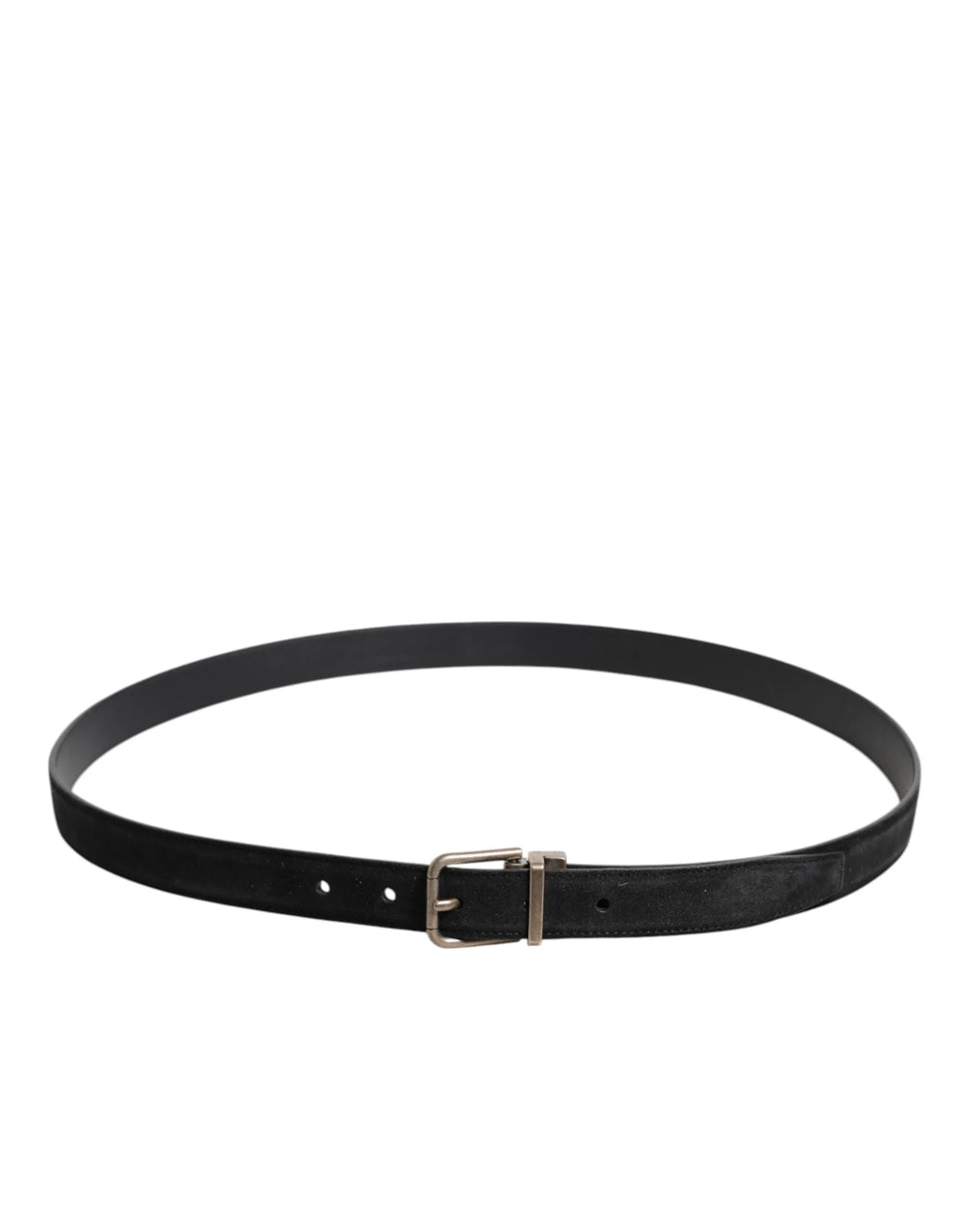 Dolce & Gabbana Black Calf Leather Classic Metal Buckle Belt - 110 cm / 44 Inches - Belts