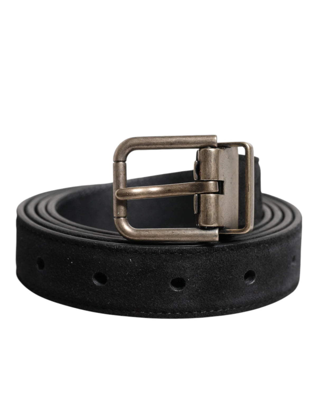 Dolce & Gabbana Black Calf Leather Classic Metal Buckle Belt - 110 cm / 44 Inches - Belts