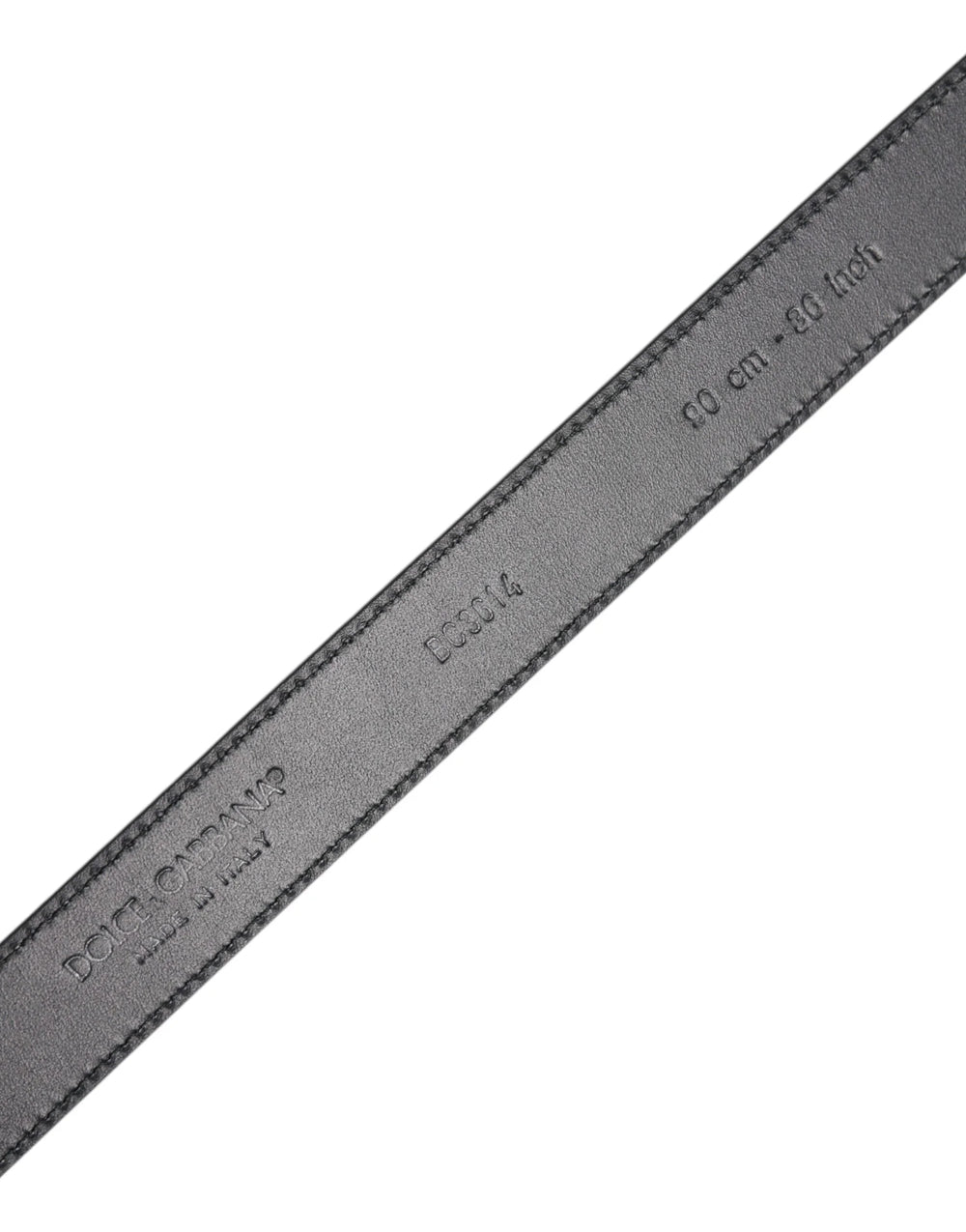 Dolce & Gabbana Black Calf Leather Classic Metal Buckle Belt