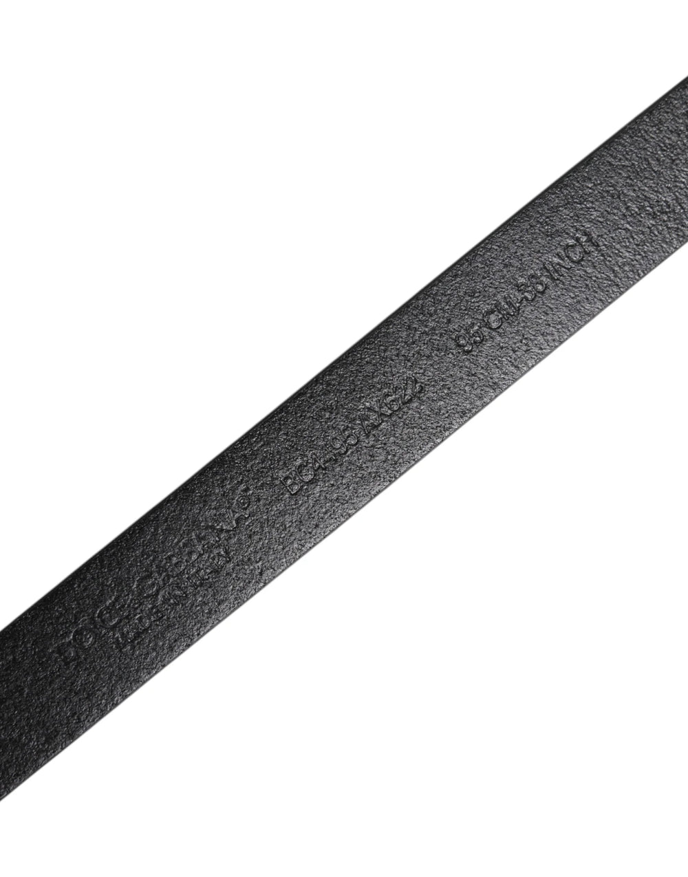 Dolce & Gabbana Black Calf Leather Gold Metal Buckle Belt - Belts