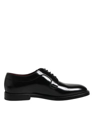Dolce & Gabbana Black Calf Leather Lace Up Dress Derby Shoes - Shoes