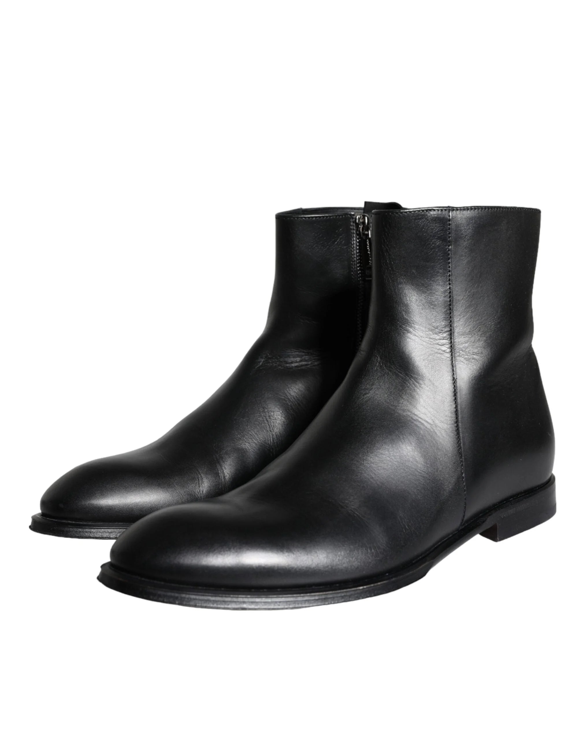 Dolce & Gabbana Black Calf Leather Men Ankle Boots Men Shoes - EU41/US8 - Boots