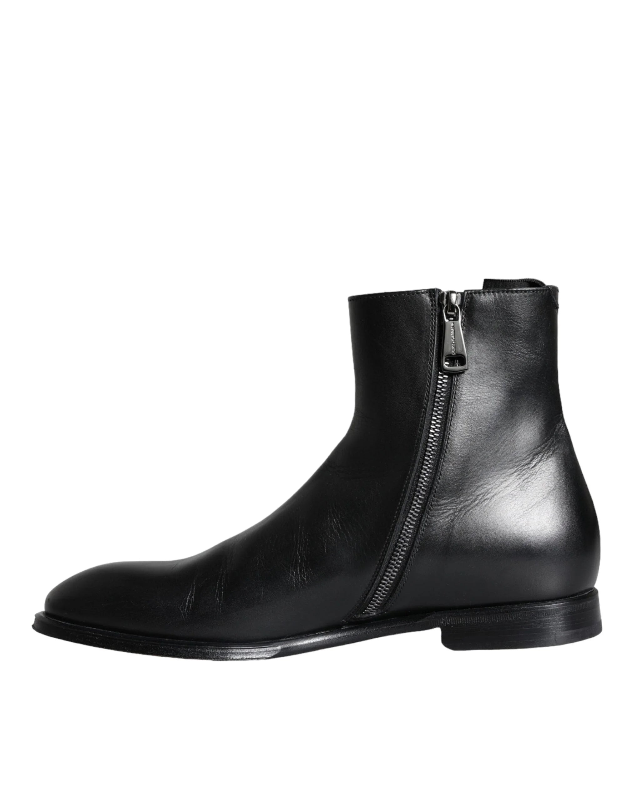 Dolce & Gabbana Black Calf Leather Men Ankle Boots Men Shoes - EU41/US8 - Boots
