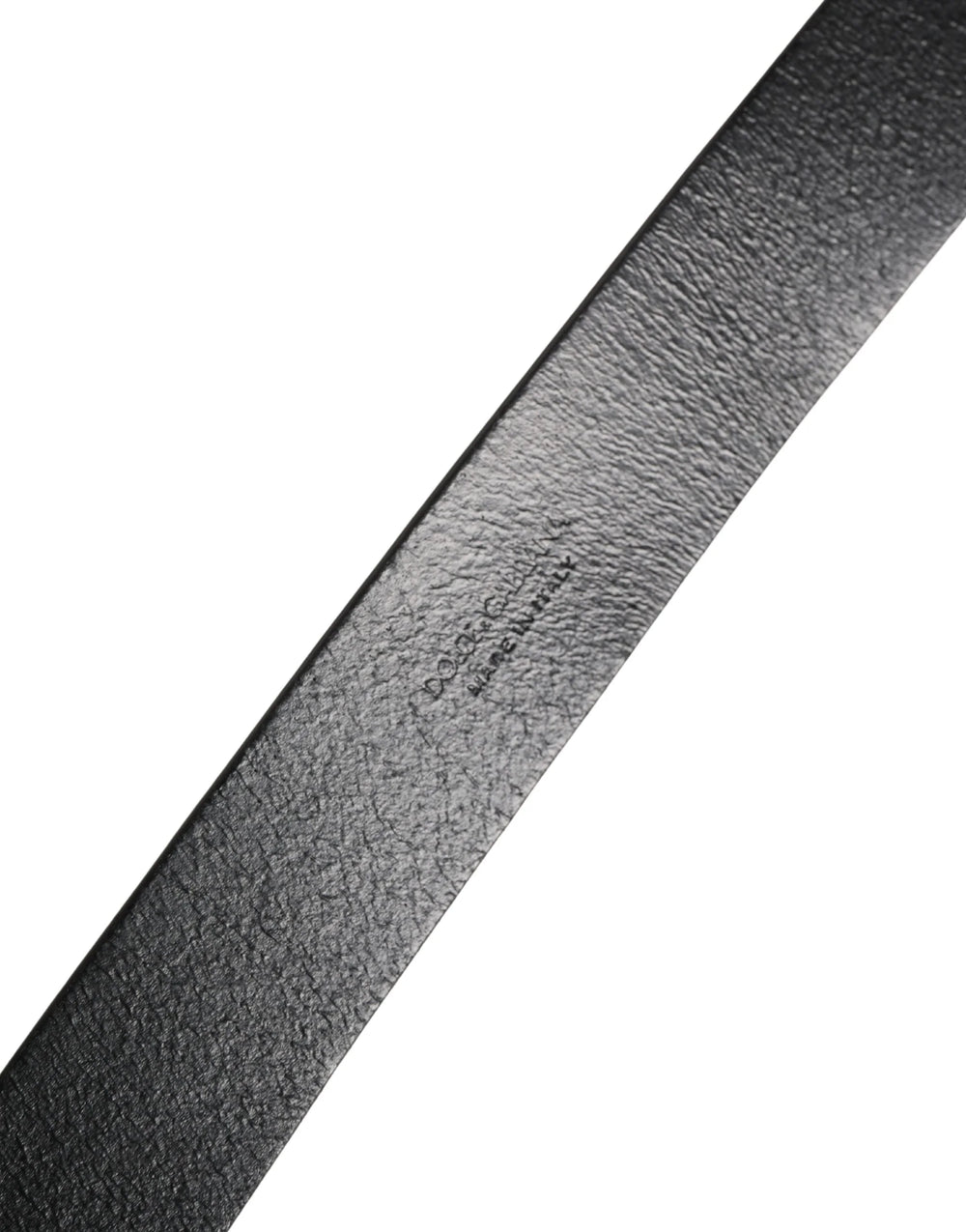 Dolce & Gabbana Black Calf Leather Silver Metal Buckle Belt - 85 cm / 34 Inches