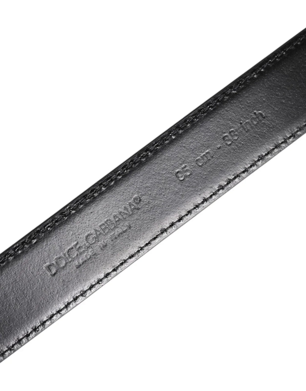 Dolce & Gabbana Black Calf Leather Silver Metal Buckle Belt - 95 cm / 38 Inches - Belts