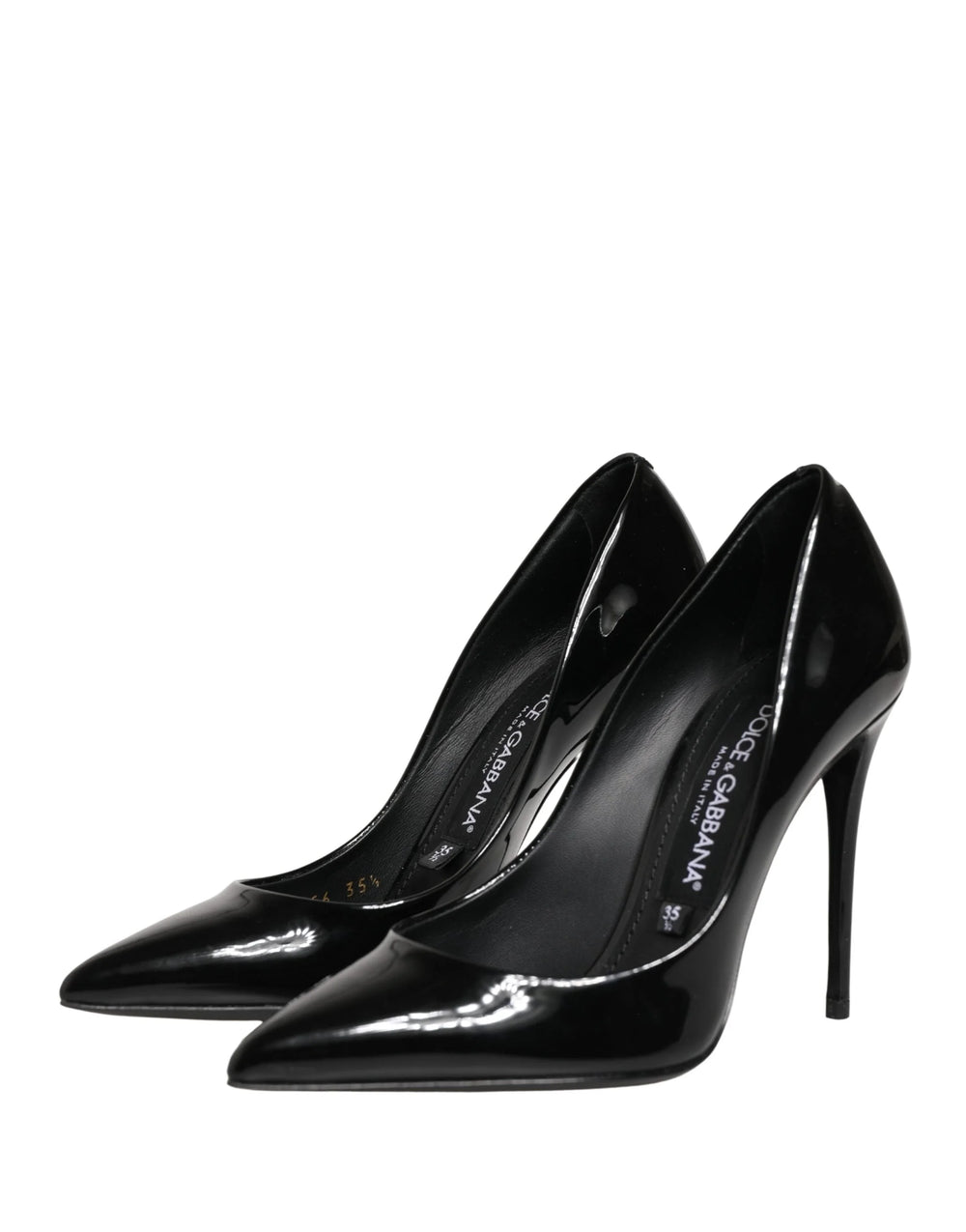 Dolce & Gabbana Black Calf Leather Stiletto Heels Pumps Shoes - EU35.5/US5