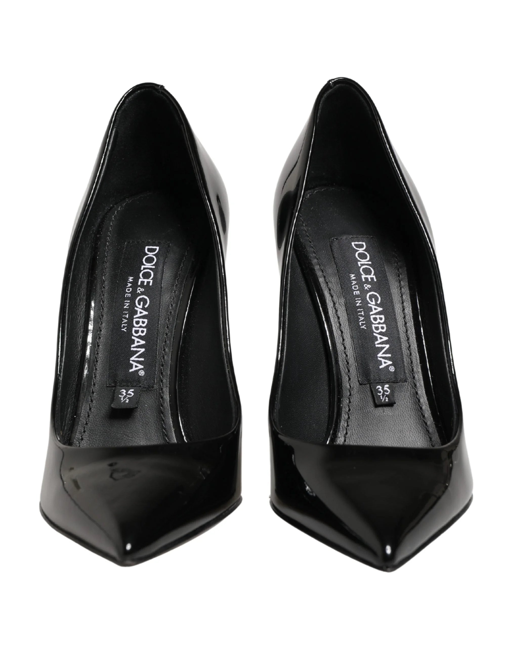 Dolce & Gabbana Black Calf Leather Stiletto Heels Pumps Shoes - EU35.5/US5
